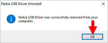 Nokia Driver Uninstall OK