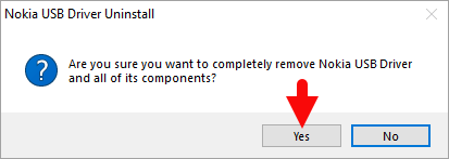 Nokia Driver Uninstall Yes
