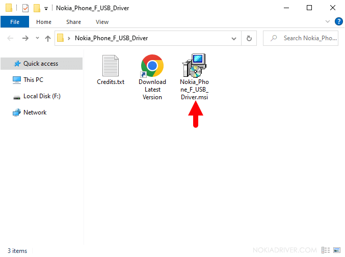 Nokia Phone F USB Driver Setup Open