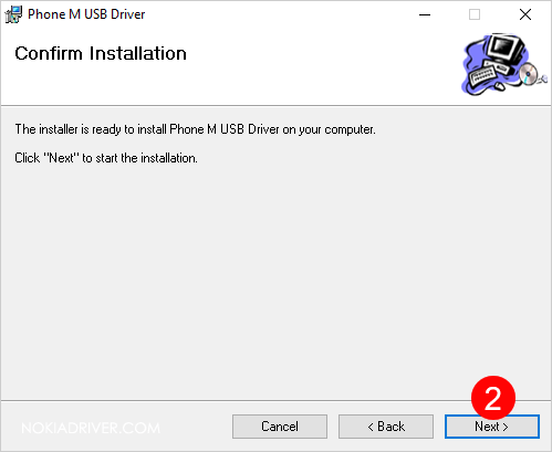 Nokia Phone M USB Driver Setup Confirm