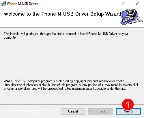 Nokia Phone M USB Driver Setup Next
