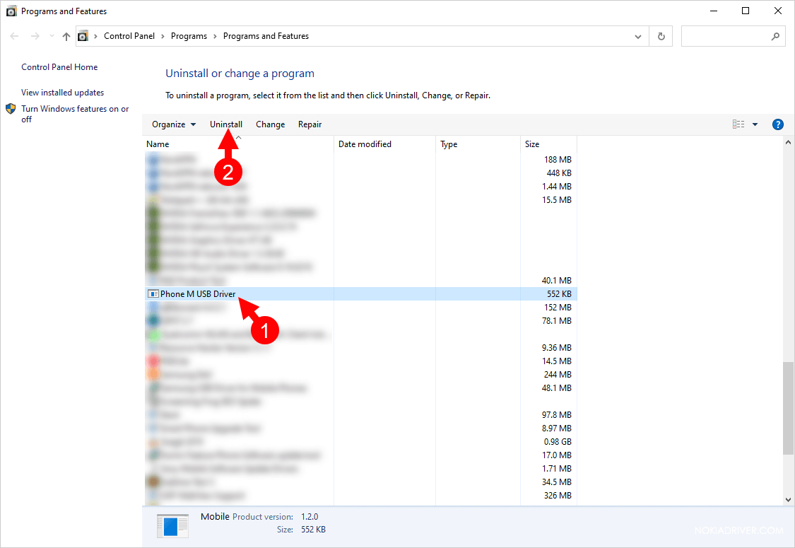 Nokia Phone M USB Driver Uninstall